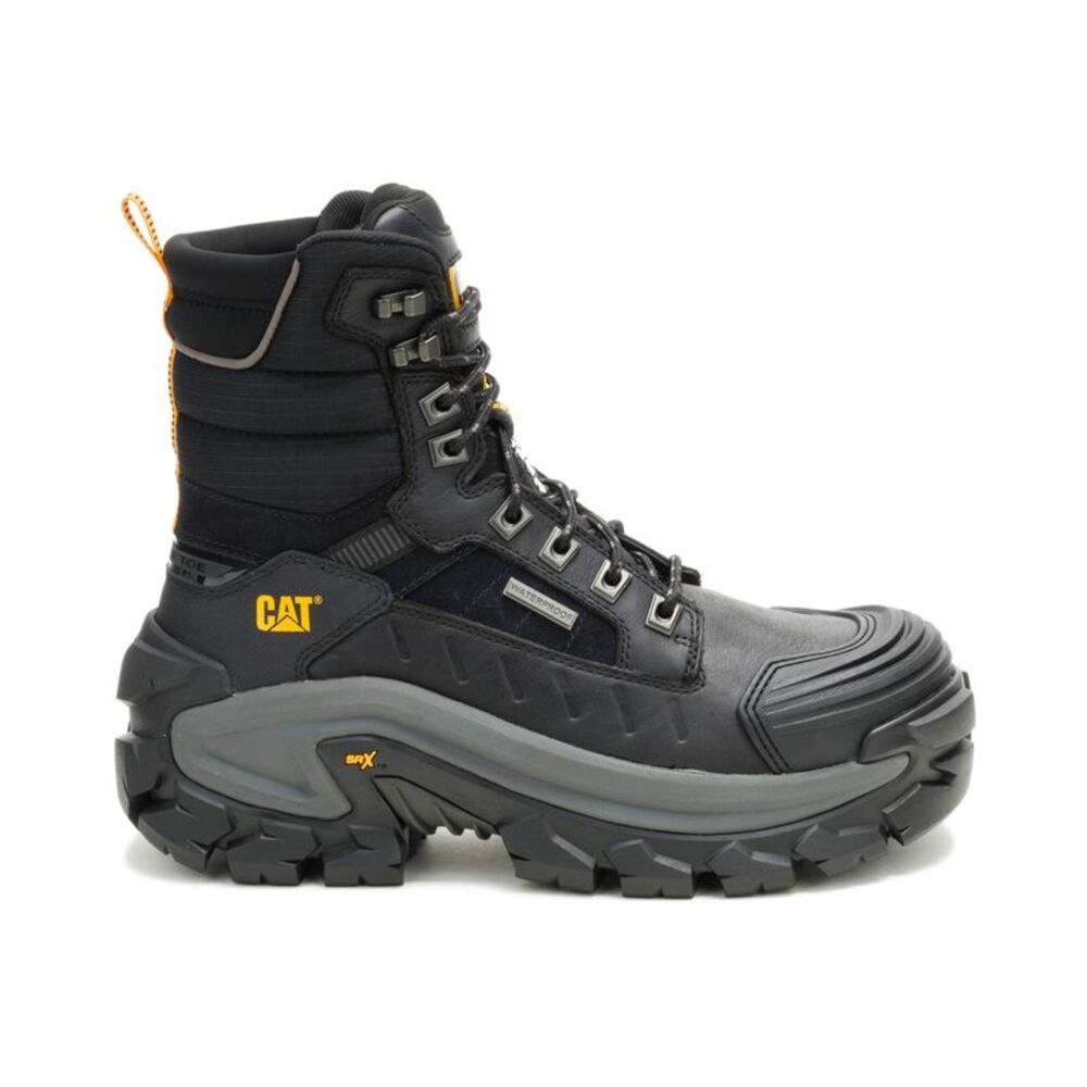 Caterpillar Mens Invader Max 8" Composite Toe Waterproof TX Black Boots (NWT)